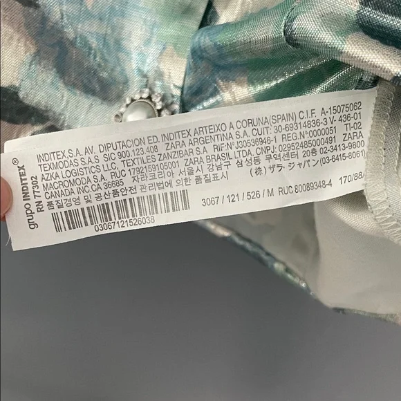 Zara Shimmering Floral Blouse - Blue and Silver ♥️ - Picture 7 of 13